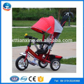 Mother baby stroller tricycle kids bike, kids metal tricycles for toddlers, toddler tricycle with push bar canopy